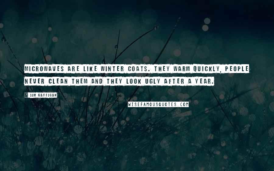 Jim Gaffigan Quotes: Microwaves are like winter coats. They warm quickly, people never clean them and they look ugly after a year.