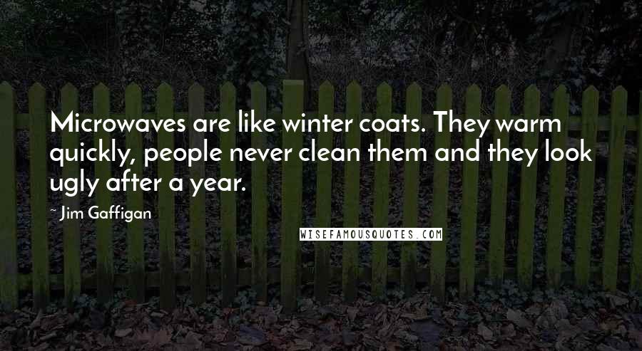 Jim Gaffigan Quotes: Microwaves are like winter coats. They warm quickly, people never clean them and they look ugly after a year.