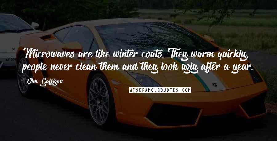 Jim Gaffigan Quotes: Microwaves are like winter coats. They warm quickly, people never clean them and they look ugly after a year.