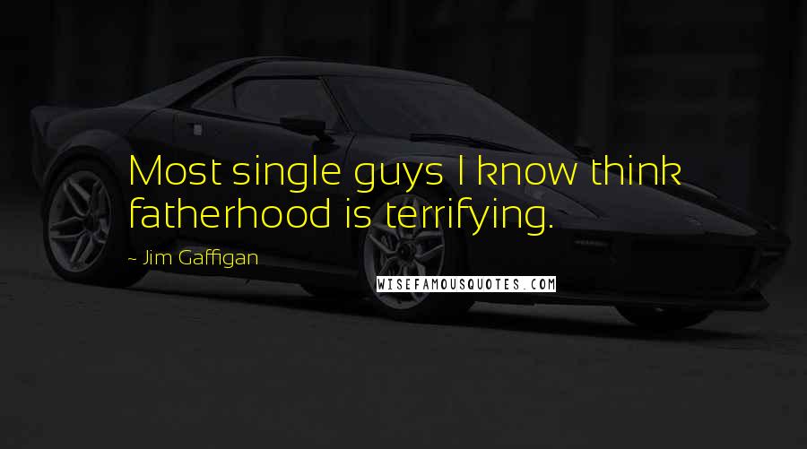 Jim Gaffigan Quotes: Most single guys I know think fatherhood is terrifying.