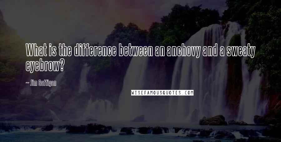 Jim Gaffigan Quotes: What is the difference between an anchovy and a sweaty eyebrow?