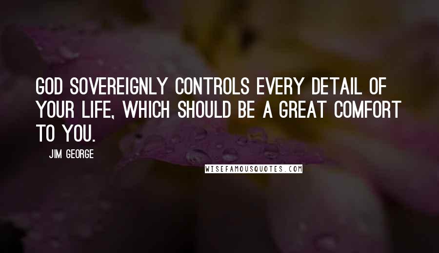 Jim George Quotes: God sovereignly controls every detail of your life, which should be a great comfort to you.