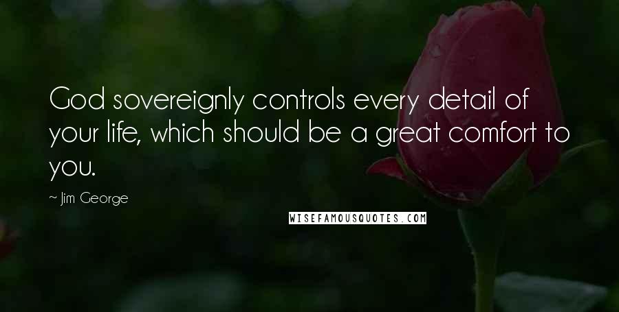 Jim George Quotes: God sovereignly controls every detail of your life, which should be a great comfort to you.