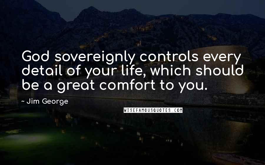 Jim George Quotes: God sovereignly controls every detail of your life, which should be a great comfort to you.