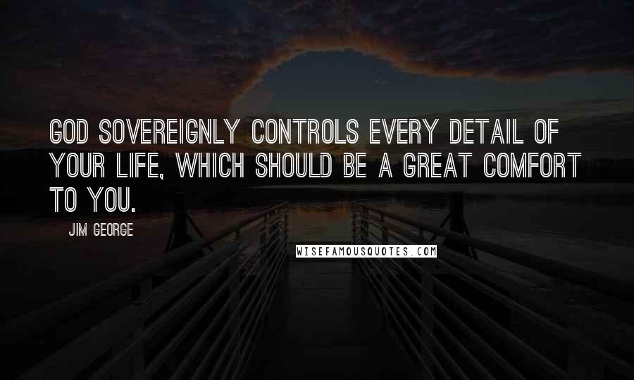 Jim George Quotes: God sovereignly controls every detail of your life, which should be a great comfort to you.