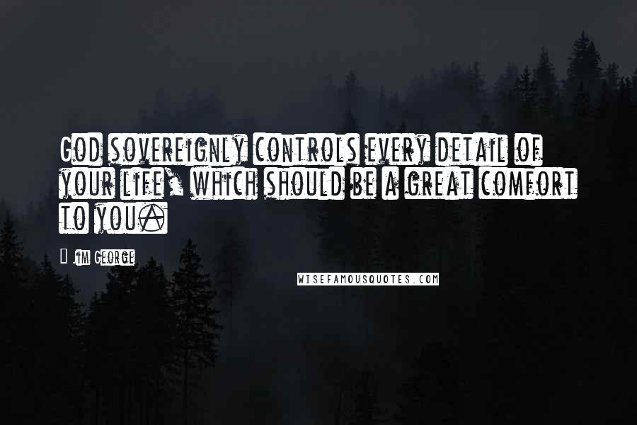 Jim George Quotes: God sovereignly controls every detail of your life, which should be a great comfort to you.