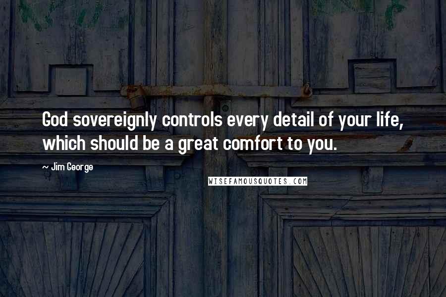 Jim George Quotes: God sovereignly controls every detail of your life, which should be a great comfort to you.