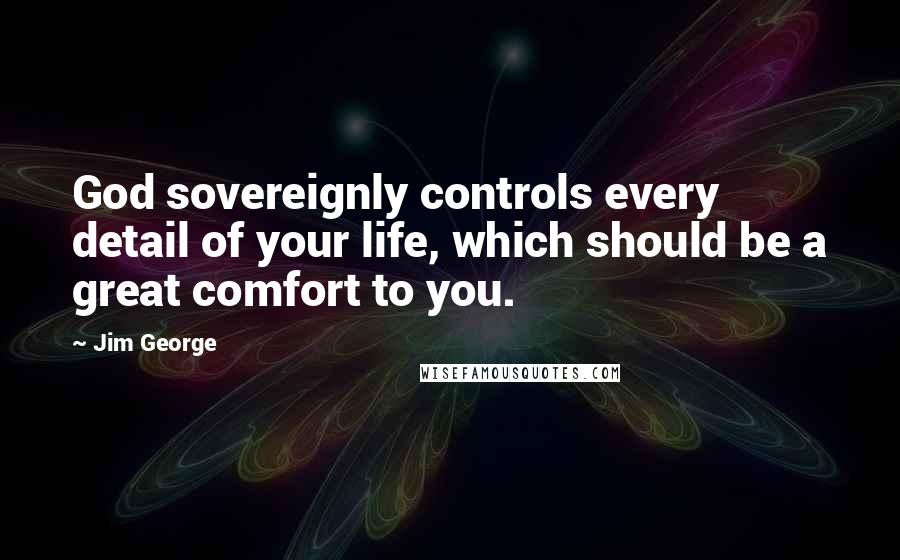 Jim George Quotes: God sovereignly controls every detail of your life, which should be a great comfort to you.