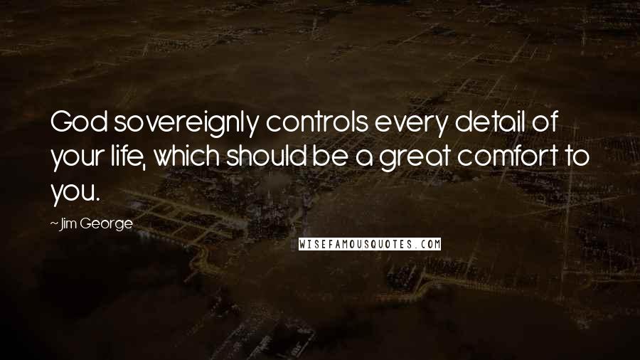 Jim George Quotes: God sovereignly controls every detail of your life, which should be a great comfort to you.