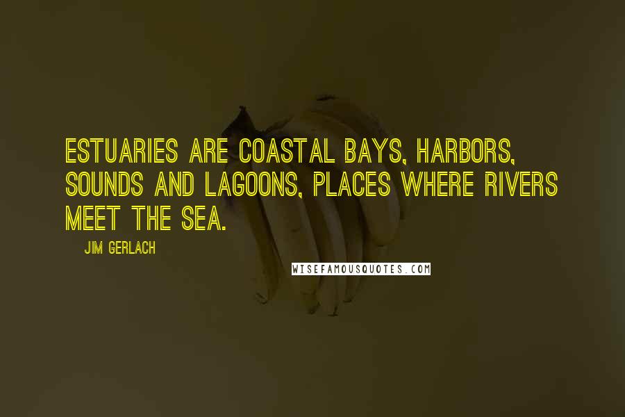 Jim Gerlach Quotes: Estuaries are coastal bays, harbors, sounds and lagoons, places where rivers meet the sea.