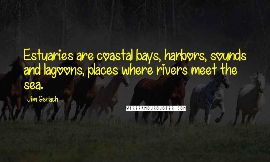 Jim Gerlach Quotes: Estuaries are coastal bays, harbors, sounds and lagoons, places where rivers meet the sea.