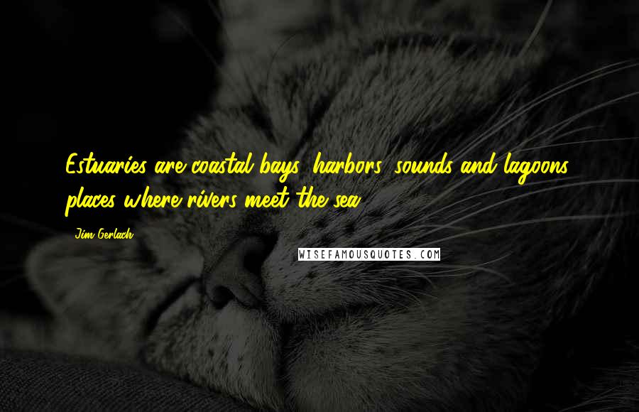 Jim Gerlach Quotes: Estuaries are coastal bays, harbors, sounds and lagoons, places where rivers meet the sea.