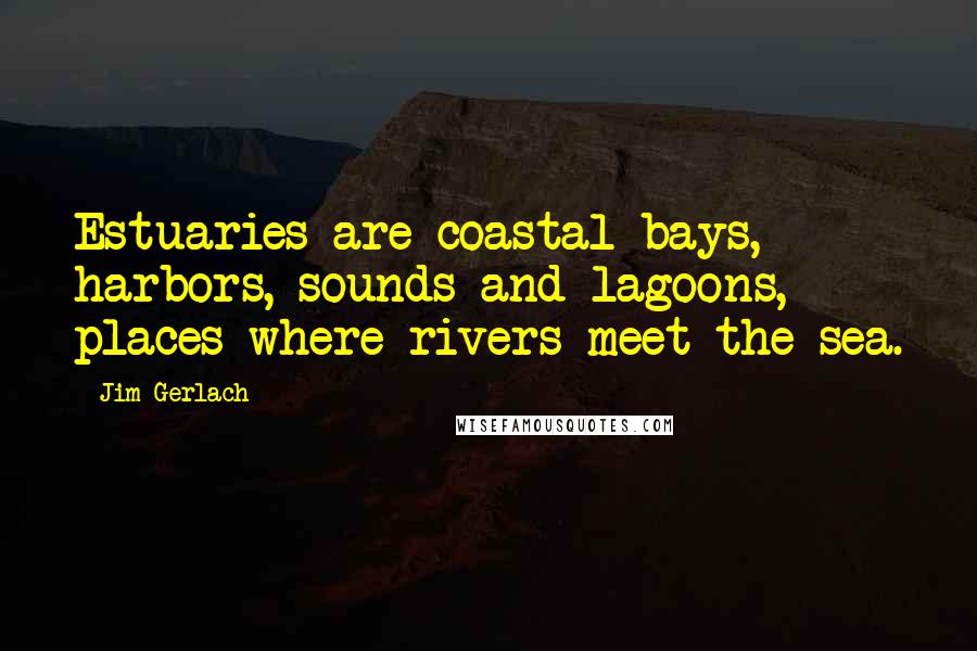 Jim Gerlach Quotes: Estuaries are coastal bays, harbors, sounds and lagoons, places where rivers meet the sea.