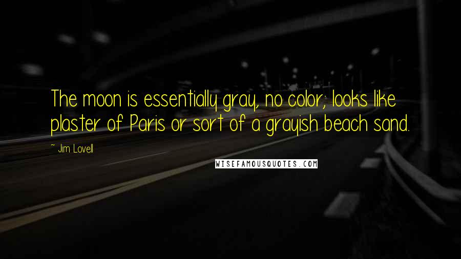 Jim Lovell Quotes: The moon is essentially gray, no color; looks like plaster of Paris or sort of a grayish beach sand.