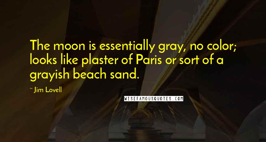 Jim Lovell Quotes: The moon is essentially gray, no color; looks like plaster of Paris or sort of a grayish beach sand.