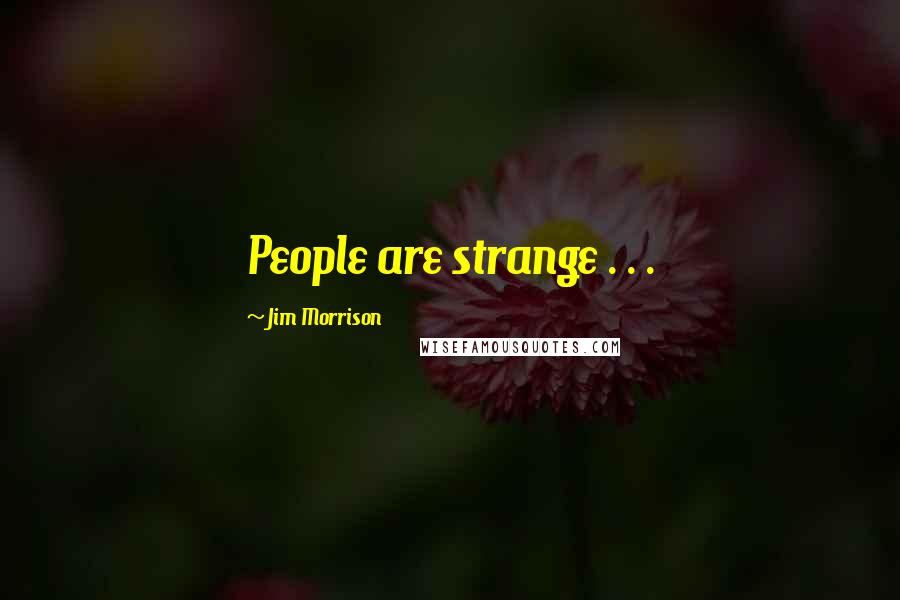 Jim Morrison Quotes: People are strange . . .