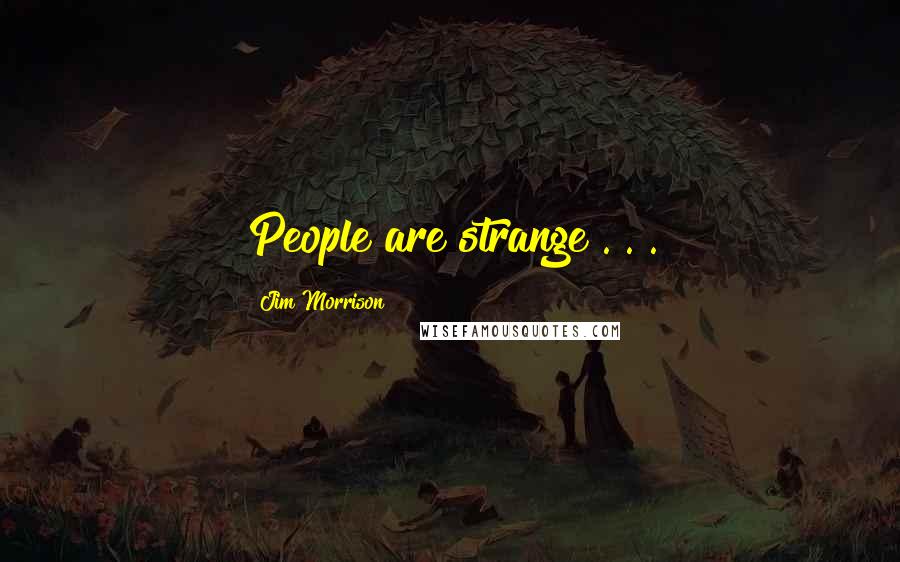 Jim Morrison Quotes: People are strange . . .