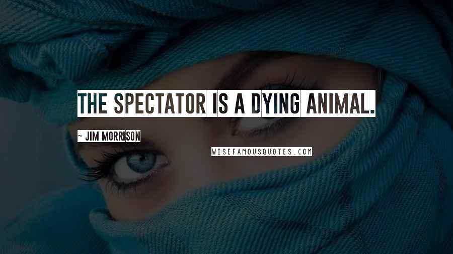 Jim Morrison Quotes: The spectator is a dying animal.