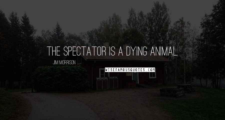 Jim Morrison Quotes: The spectator is a dying animal.