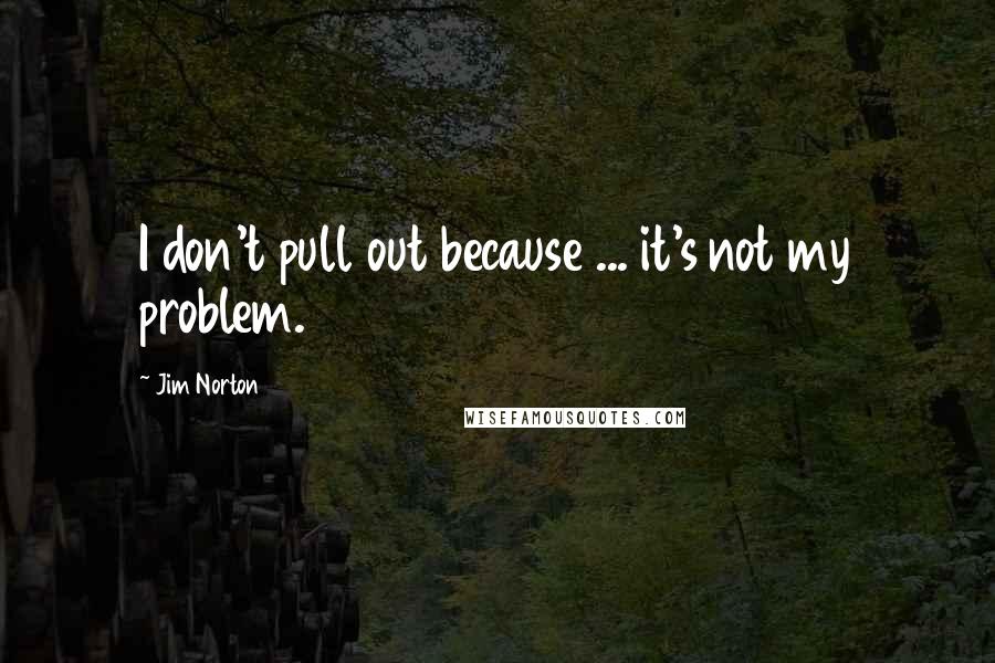 Jim Norton Quotes: I don't pull out because ... it's not my problem.