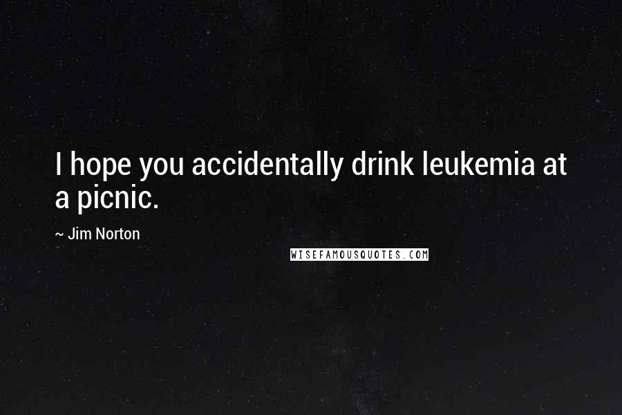 Jim Norton Quotes: I hope you accidentally drink leukemia at a picnic.