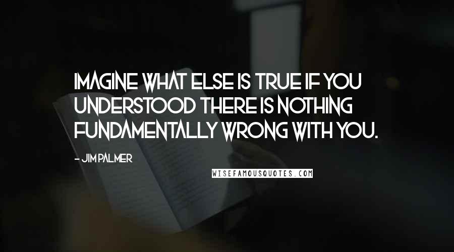 Jim Palmer Quotes: Imagine what else is true if you understood there is nothing fundamentally wrong with you.