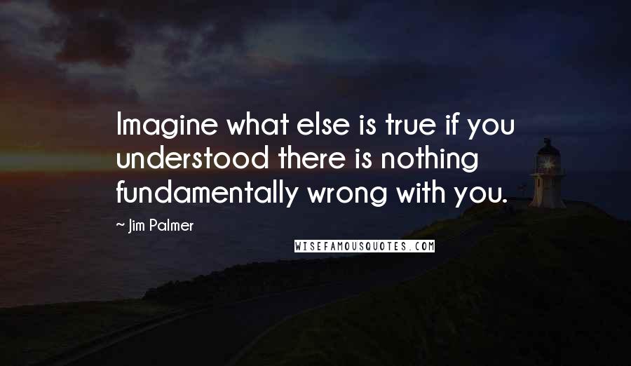 Jim Palmer Quotes: Imagine what else is true if you understood there is nothing fundamentally wrong with you.