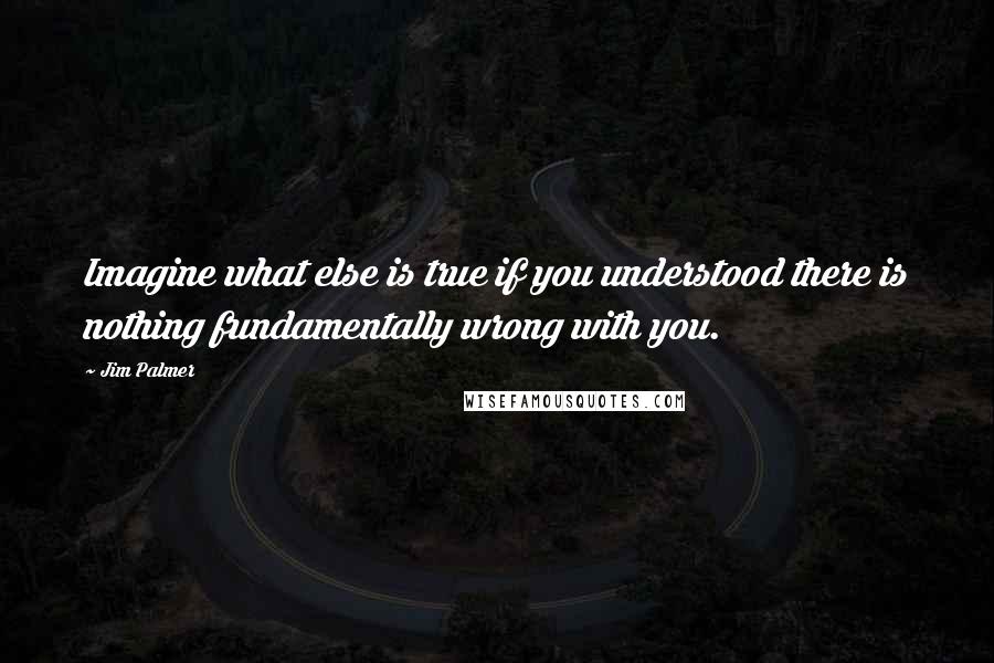 Jim Palmer Quotes: Imagine what else is true if you understood there is nothing fundamentally wrong with you.