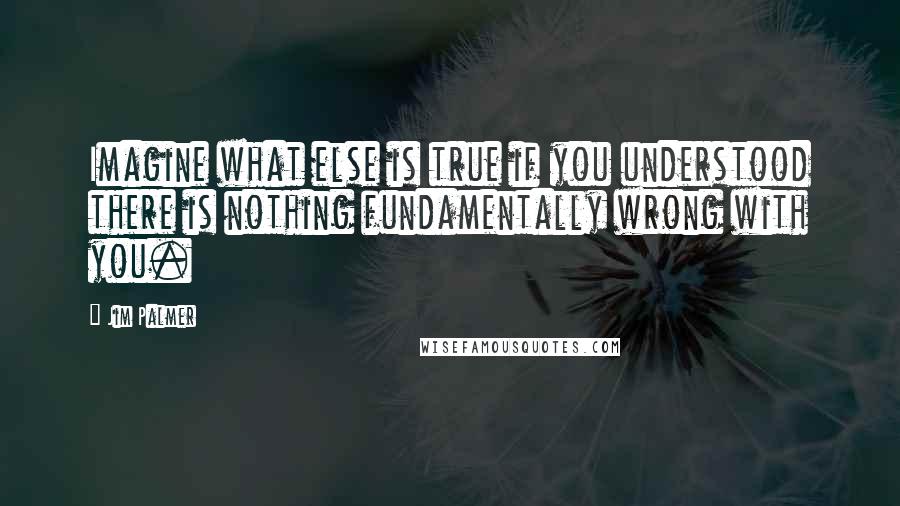 Jim Palmer Quotes: Imagine what else is true if you understood there is nothing fundamentally wrong with you.