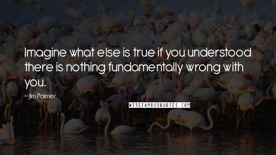 Jim Palmer Quotes: Imagine what else is true if you understood there is nothing fundamentally wrong with you.