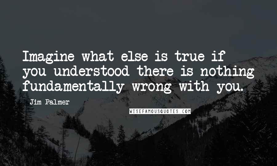 Jim Palmer Quotes: Imagine what else is true if you understood there is nothing fundamentally wrong with you.