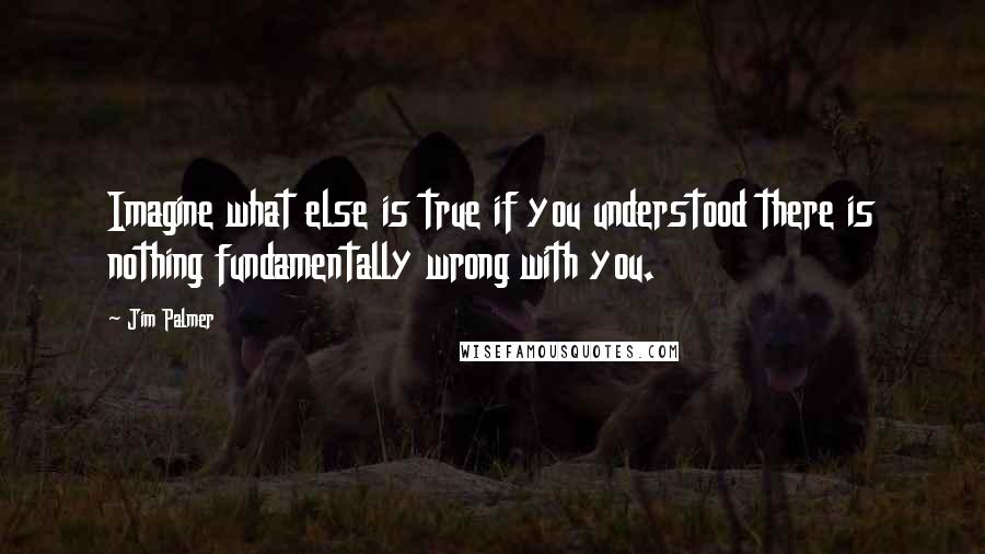 Jim Palmer Quotes: Imagine what else is true if you understood there is nothing fundamentally wrong with you.