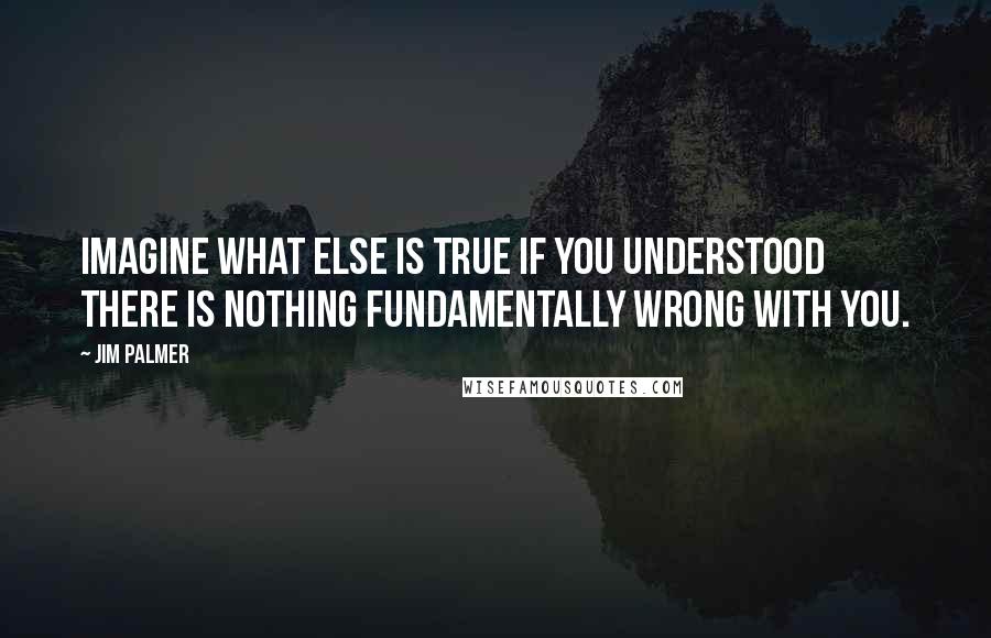 Jim Palmer Quotes: Imagine what else is true if you understood there is nothing fundamentally wrong with you.