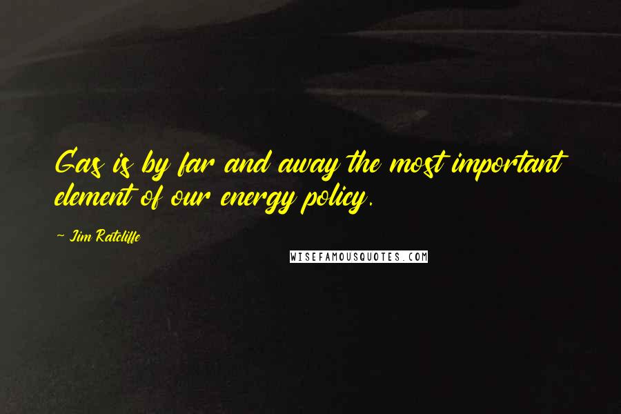 Jim Ratcliffe Quotes: Gas is by far and away the most important element of our energy policy.