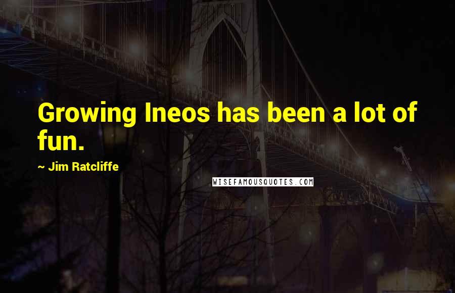 Jim Ratcliffe Quotes: Growing Ineos has been a lot of fun.