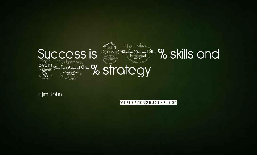 Jim Rohn Quotes: Success is 20% skills and 80% strategy