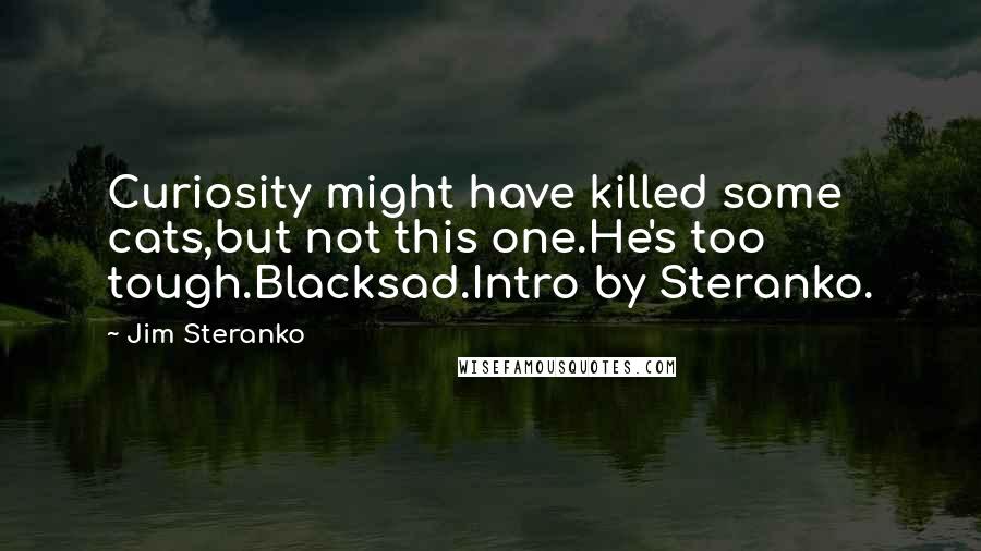 Jim Steranko Quotes: Curiosity might have killed some cats,but not this one.He's too tough.Blacksad.Intro by Steranko.