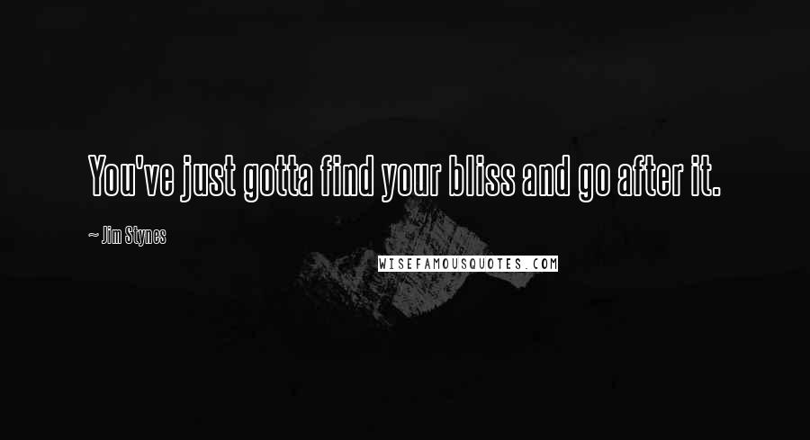 Jim Stynes Quotes: You've just gotta find your bliss and go after it.