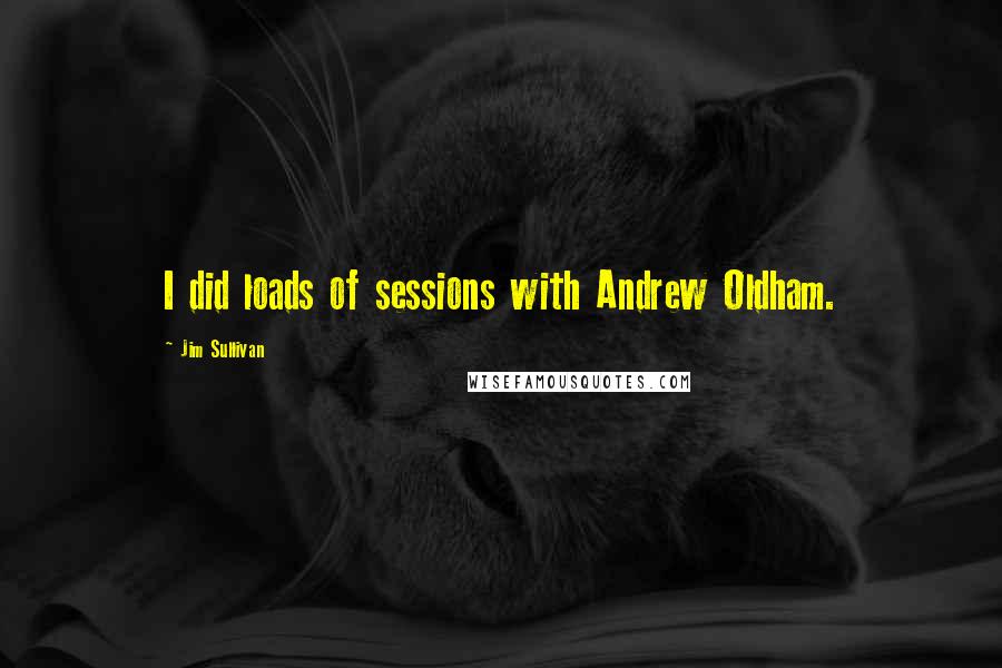 Jim Sullivan Quotes: I did loads of sessions with Andrew Oldham.