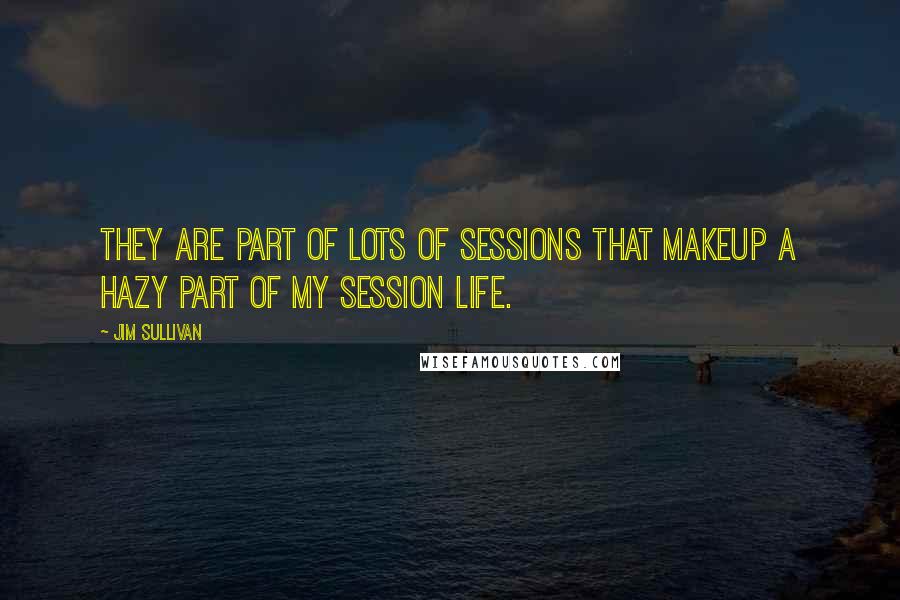 Jim Sullivan Quotes: They are part of lots of sessions that makeup a hazy part of my session life.