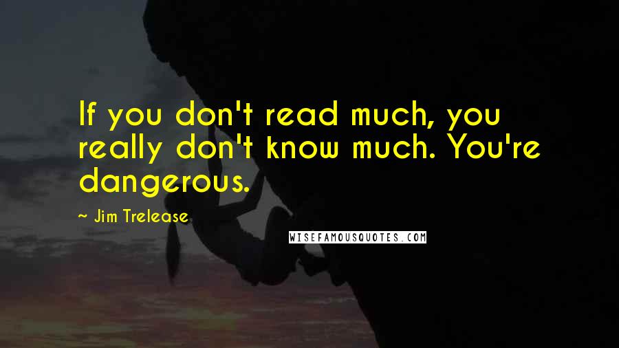 Jim Trelease Quotes: If you don't read much, you really don't know much. You're dangerous.