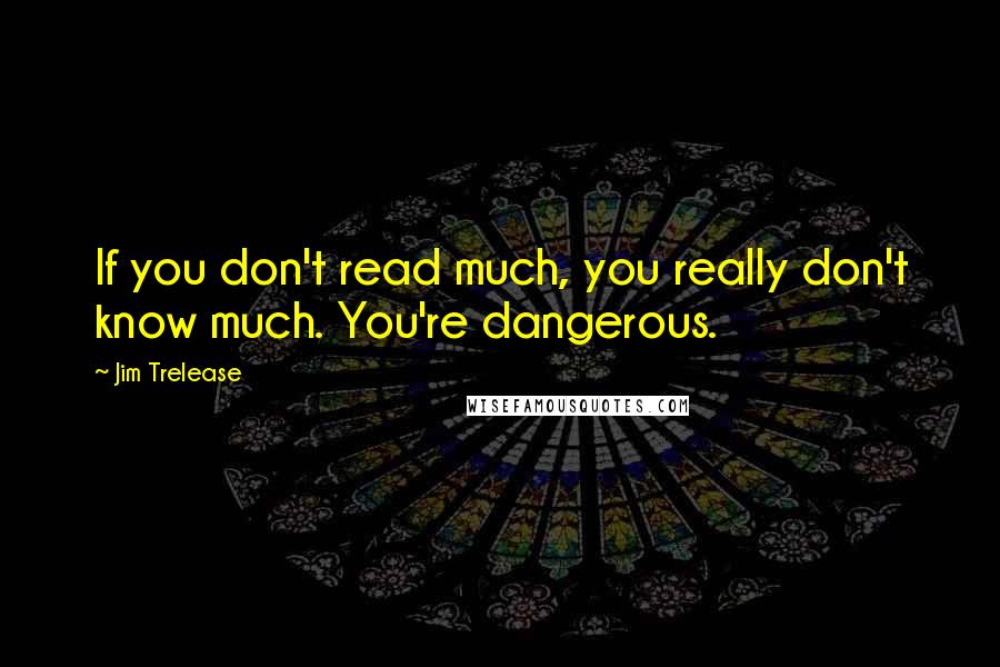 Jim Trelease Quotes: If you don't read much, you really don't know much. You're dangerous.