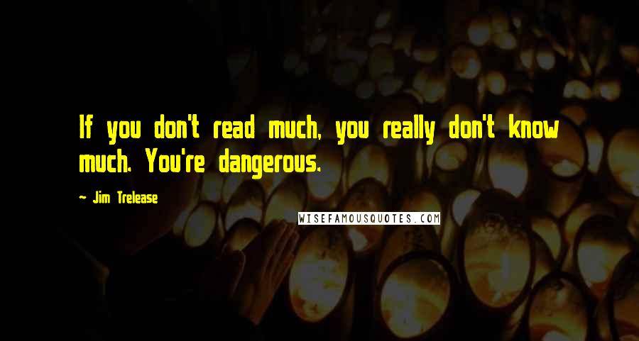 Jim Trelease Quotes: If you don't read much, you really don't know much. You're dangerous.