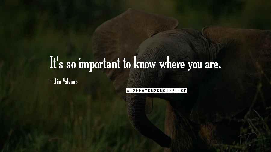 Jim Valvano Quotes: It's so important to know where you are.