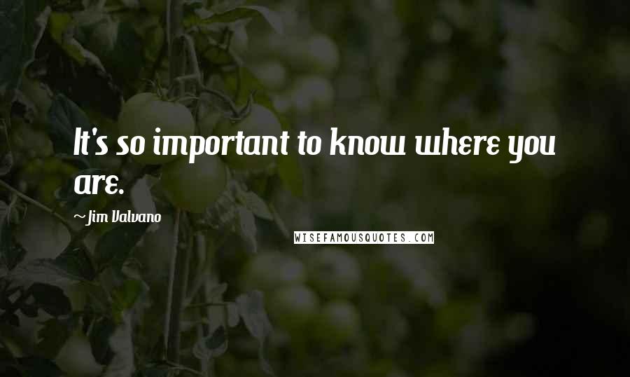 Jim Valvano Quotes: It's so important to know where you are.