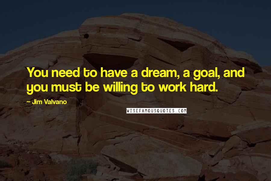 Jim Valvano Quotes: You need to have a dream, a goal, and you must be willing to work hard.