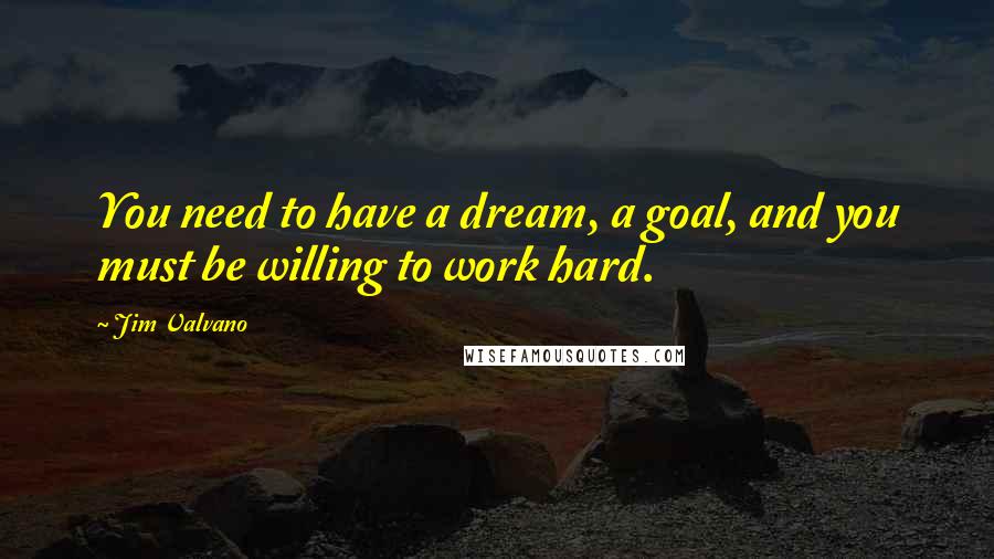 Jim Valvano Quotes: You need to have a dream, a goal, and you must be willing to work hard.