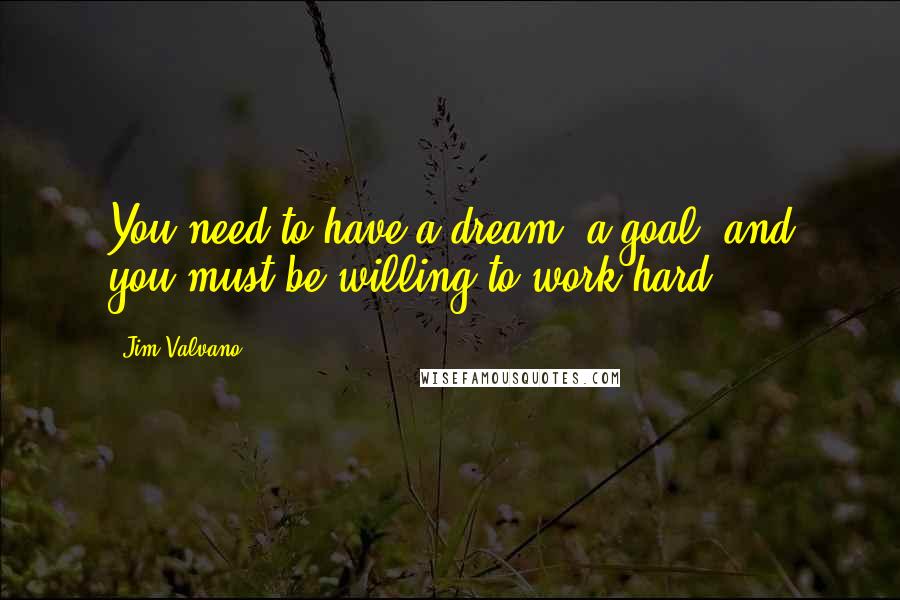 Jim Valvano Quotes: You need to have a dream, a goal, and you must be willing to work hard.