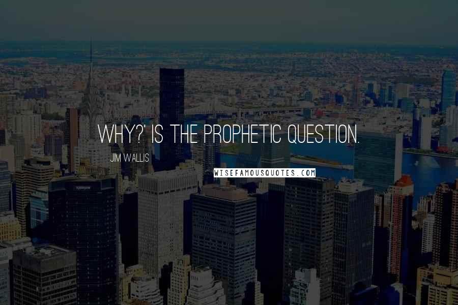 Jim Wallis Quotes: Why?' is the prophetic question.