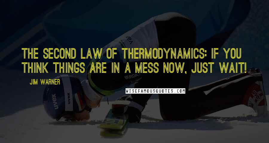 Jim Warner Quotes: The Second Law of Thermodynamics: If you think things are in a mess now, just wait!